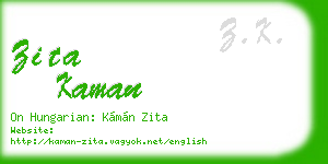 zita kaman business card
