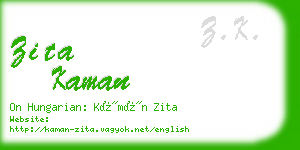 zita kaman business card